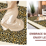 Ultra Soft Area Rug, Non Slip, Stain Resistant, Washable Area Rugs for Living Room, Bedroom, Chic Wildlife Motif Accents(Beige)