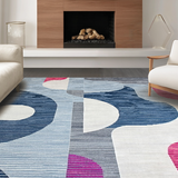 Ultra Soft Area Rug, Non Slip, Stain Resistant, Washable Area Rugs for Living Room, Bedroom, Elegant Soft Pastel Fusion(Gray)