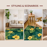 Contemporary Leafy Patterned Accent(Green)