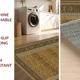 Ultra Soft Area Rug, Non Slip, Stain Resistant, Washable Area Rugs for Living Room, Bedroom, Trendy Urban Safari Inspired Look(Orange)