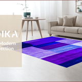 Ultra Soft Area Rug, Non Slip, Stain Resistant, Washable Area Rugs for Living Room, Bedroom, Modern Geometric Trellis Aesthetic(Purple)