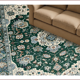 Ultra Soft Area Rug, Non Slip, Stain Resistant, Washable Area Rugs for Living Room, Bedroom, Chic Earthy Tones Abstract Motif(Green)