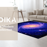 Ultra Soft Area Rug, Non Slip, Stain Resistant, Washable Area Rugs for Living Room, Bedroom, Dynamic Universe Inspired Aesthetic(Blue)