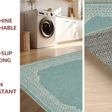 Ultra Soft Area Rug, Non Slip, Stain Resistant, Washable Area Rugs for Living Room, Bedroom, Scalloped Bowknot Bath Rug: Preppy Pastel Area Rug(Blue)