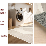 Ultra Soft Area Rug, Non Slip, Stain Resistant, Washable Area Rugs for Living Room, Bedroom, Transitional Earthy Tone Aesthetic(Beige)