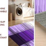 Ultra Soft Area Rug, Non Slip, Stain Resistant, Washable Area Rugs for Living Room, Bedroom, Eclectic Purple and Black Artistry(Purple)