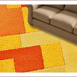 Ultra Soft Area Rug, Non Slip, Stain Resistant, Washable Area Rugs for Living Room, Bedroom, Boho Distressed Low Pile(Orange)