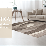 Ultra Soft Area Rug, Non Slip, Stain Resistant, Washable Area Rugs for Living Room, Bedroom, Contemporary Abstract Swirl Aesthetic(Gray)