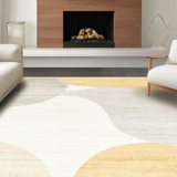 Ultra Soft Area Rug, Non Slip, Stain Resistant, Washable Area Rugs for Living Room, Bedroom, Trendy Transitional Light Palette(Gold)