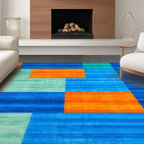 Whimsical Colorful Tiled Arrangement(Blue)