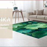 Ultra Soft Area Rug, Non Slip, Stain Resistant, Washable Area Rugs for Living Room, Bedroom, Charming Earthy Tones Floral Arrangement(Green)