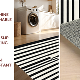 Urban Porch Stripe Featuring Contemporary Linear Motif and Crisp Symmetry(Beige)