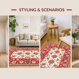 Luxurious Distressed Lattice Style(Red)
