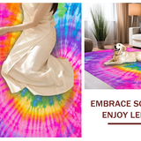 Ultra Soft Area Rug, Non Slip, Stain Resistant, Washable Area Rugs for Living Room, Bedroom, Lively Abstract Rainbow Composition(Purple)