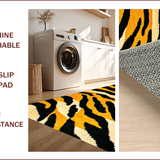 Ultra Soft Area Rug, Non Slip, Stain Resistant, Washable Area Rugs for Living Room, Bedroom, Wildlife Themed Bedroom Vibrant Accent Carpet(Black)