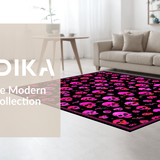 Ultra Soft Area Rug, Non Slip, Stain Resistant, Washable Area Rugs for Living Room, Bedroom, Striking Alternative Holiday Design(Pink)