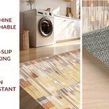 Ultra Soft Area Rug, Non Slip, Stain Resistant, Washable Area Rugs for Living Room, Bedroom, Playful Brown and White Pattern(Beige)
