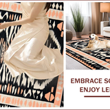 Ultra Soft Area Rug, Non Slip, Stain Resistant, Washable Area Rugs for Living Room, Bedroom, Sophisticated Charcoal Animal Motif(Black)