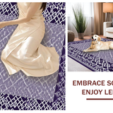 Ultra Soft Area Rug, Non Slip, Stain Resistant, Washable Area Rugs for Living Room, Bedroom, Artful Purple Symmetrical Design(Purple)