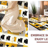 Ultra Soft Area Rug, Non Slip, Stain Resistant, Washable Area Rugs for Living Room, Bedroom, Lighthearted Cartoonish Animal Theme(Black)