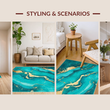 Elegant Turquoise Marble Aesthetic(Blue)