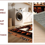 Ultra Soft Area Rug, Non Slip, Stain Resistant, Washable Area Rugs for Living Room, Bedroom, Western Non-Slip Standing Mat for Rustic Decor(Brown)
