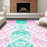 Ultra Soft Area Rug, Non Slip, Stain Resistant, Washable Area Rugs for Living Room, Bedroom, Whimsical Watercolor Egg Motif(Pink)