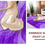 Ultra Soft Area Rug, Non Slip, Stain Resistant, Washable Area Rugs for Living Room, Bedroom, Youthful Bright Splash Motif(Purple)