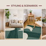 Contemporary Green Curvilinear Artwork(Green)