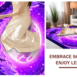 Ultra Soft Area Rug, Non Slip, Stain Resistant, Washable Area Rugs for Living Room, Bedroom, Magical Radiant Animal Motif(Purple)