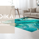 Contemporary Marbleized Visual Delight(Green)