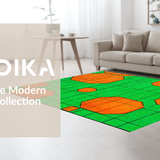 Ultra Soft Area Rug, Non Slip, Stain Resistant, Washable Area Rugs for Living Room, Bedroom, Sleek Contemporary Striped Pattern(Green)
