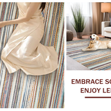 Ultra Soft Area Rug, Non Slip, Stain Resistant, Washable Area Rugs for Living Room, Bedroom, Inviting Warm Toned Stripe Composition(Orange)