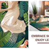 Ultra Soft Area Rug, Non Slip, Stain Resistant, Washable Area Rugs for Living Room, Bedroom, Whimsical Animal Print Arrangement(Green)
