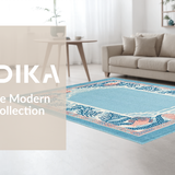 Ultra Soft Area Rug, Non Slip, Stain Resistant, Washable Area Rugs for Living Room, Bedroom, Transitional Beach Vibe Aesthetic(Blue)