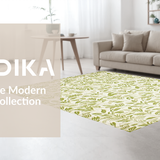 Ultra Soft Area Rug, Non Slip, Stain Resistant, Washable Area Rugs for Living Room, Bedroom, Artistic Organic Leaf Arrangement(Beige)