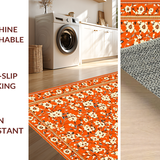 Ultra Soft Area Rug, Non Slip, Stain Resistant, Washable Area Rugs for Living Room, Bedroom, Sunny Outdoor Festive Vibe(Orange)