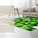 Captivating Multi Hued Flower Design(Green)