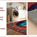 Ultra Soft Area Rug, Non Slip, Stain Resistant, Washable Area Rugs for Living Room, Bedroom, Traditional Multi Aesthetic Home Decor Area Carpet(Blue)