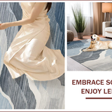 Ultra Soft Area Rug, Non Slip, Stain Resistant, Washable Area Rugs for Living Room, Bedroom, Abstract Monochrome Artistry Piece(Gray)