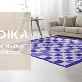 Ultra Soft Area Rug, Non Slip, Stain Resistant, Washable Area Rugs for Living Room, Bedroom, Contemporary Purple Geometric Fantasy(Purple)
