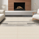 Ultra Soft Area Rug, Non Slip, Stain Resistant, Washable Area Rugs for Living Room, Bedroom, Serene Classic Tassel Embellishment(Beige)