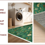 Ultra Soft Area Rug, Non Slip, Stain Resistant, Washable Area Rugs for Living Room, Bedroom, Chic Shaggy Bedroom Nature-Inspired Plush Carpet(Green)