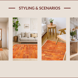 Ultra Soft Area Rug, Non Slip, Stain Resistant, Washable Area Rugs for Living Room, Bedroom, Fluffy Shaggy Plush(Orange)