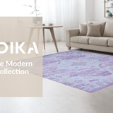 Ultra Soft Area Rug, Non Slip, Stain Resistant, Washable Area Rugs for Living Room, Bedroom, Charming Vintage Tiled Aesthetic(Purple)