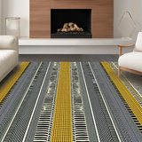 Ultra Soft Area Rug, Non Slip, Stain Resistant, Washable Area Rugs for Living Room, Bedroom, Contemporary Playful Stripe Design(Gray)