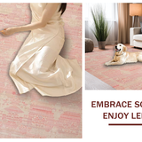 Ultra Soft Area Rug, Non Slip, Stain Resistant, Washable Area Rugs for Living Room, Bedroom, Charming Pink Bow Accent Rug with Sweet Design(Pink)