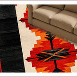 Ultra Soft Area Rug, Non Slip, Stain Resistant, Washable Area Rugs for Living Room, Bedroom, Southwest Arrow Black Red Living Room Rug(Red)