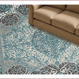 Ultra Soft Area Rug, Non Slip, Stain Resistant, Washable Area Rugs for Living Room, Bedroom, Dual-Colored Transitional Bedroom Stain-Resistant Carpet(Gray)