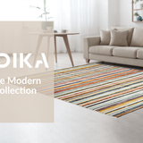 Ultra Soft Area Rug, Non Slip, Stain Resistant, Washable Area Rugs for Living Room, Bedroom, Vibrant Eclectic Boho Patterned Accent(Yellow)